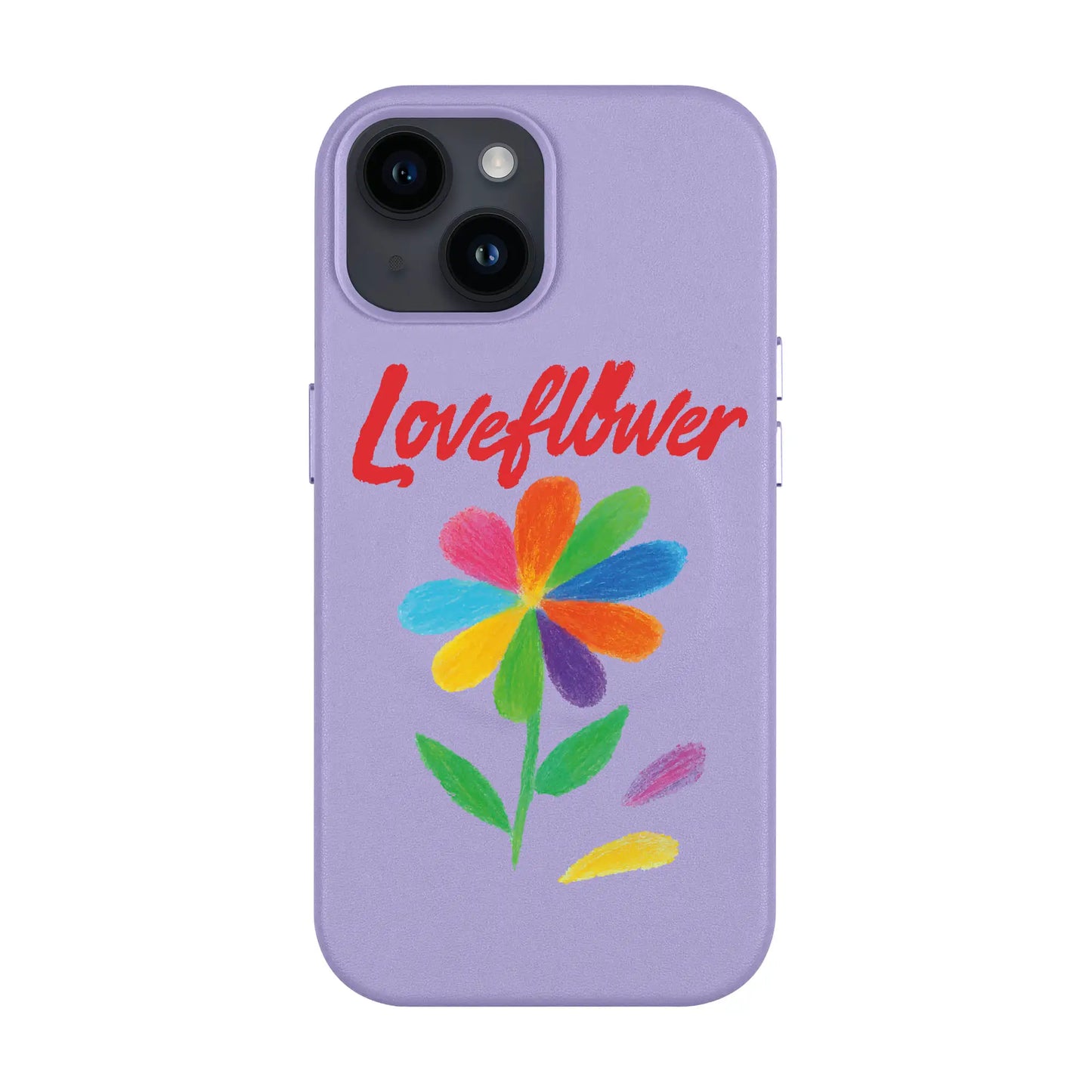 LOVE FLOWER-iPhone 14 Leather Kılıf MagSafe Özellikli