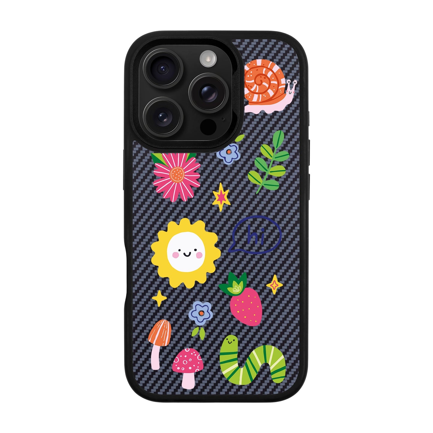 HELLO NATURE-iPhone 16 Pro Plaid Kılıf MagSafe Özellikli