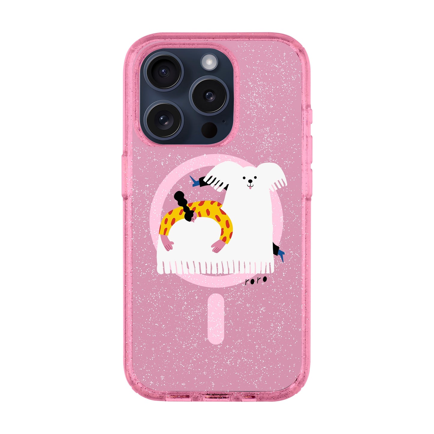 FANCY DOG-iPhone 15 Pro Shiny Kılıf MagSafe Özellikli