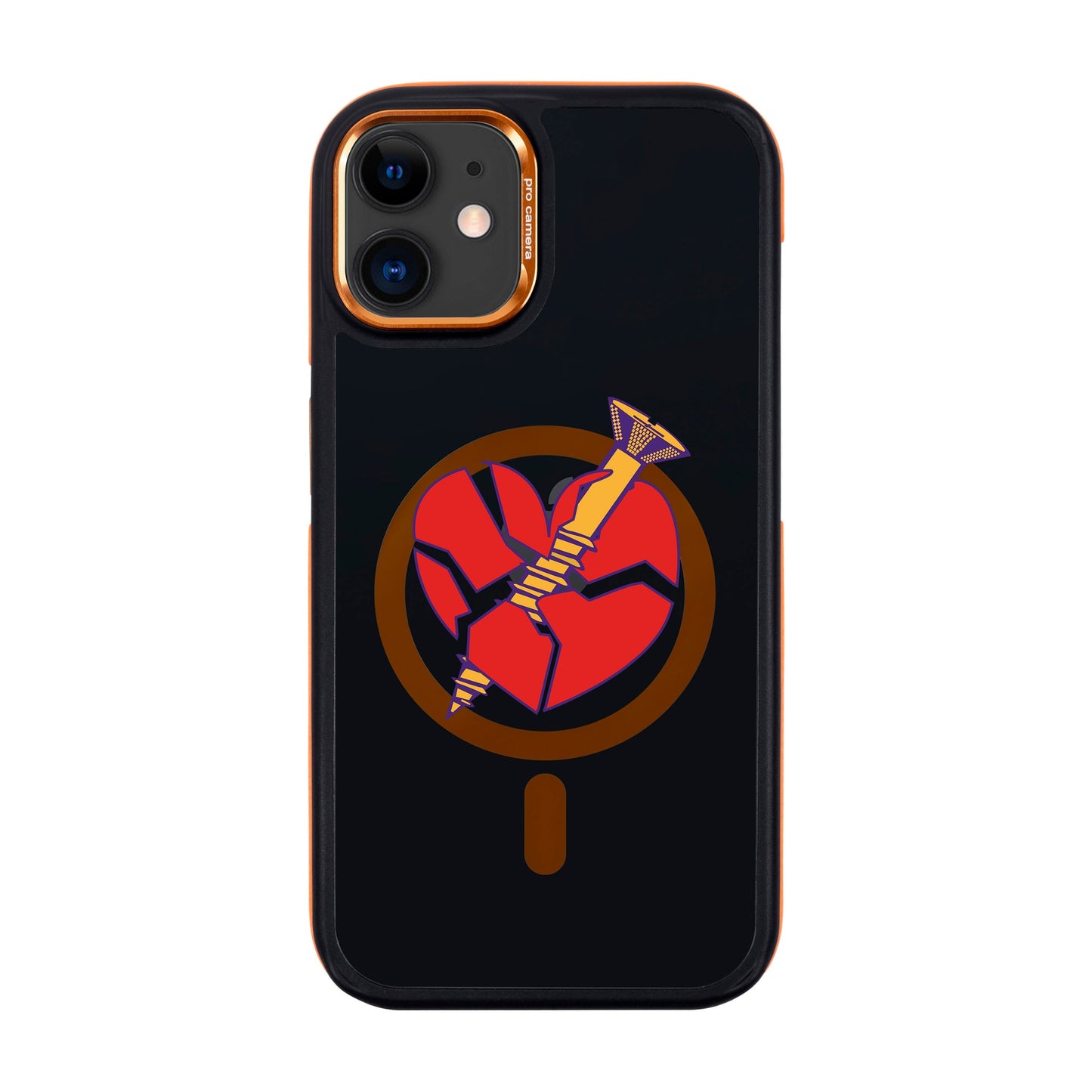 BROKEN HEART-iPhone 11 Dark Kılıf MagSafe Özellikli