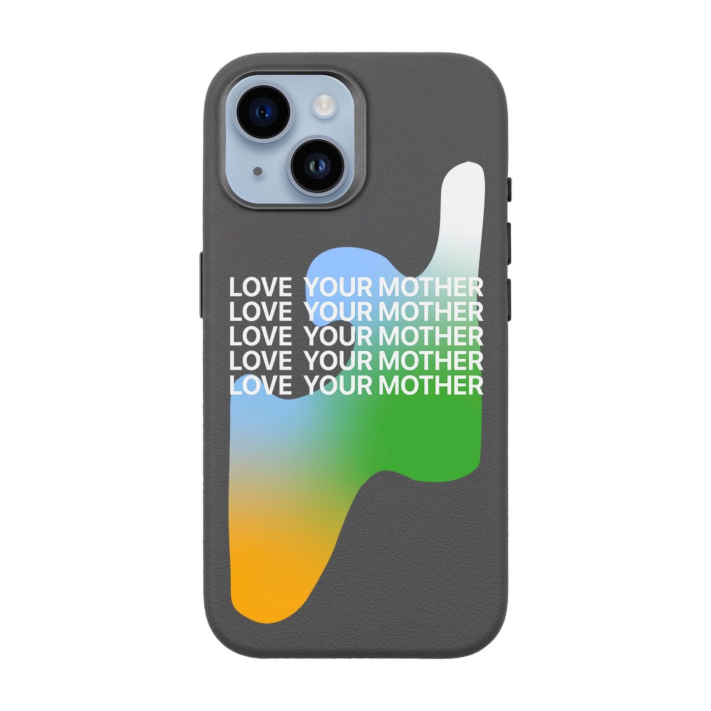 LOVE YOUR MOTHER-iPhone 14 Leather Premium Kılıf MagSafe Özellikli