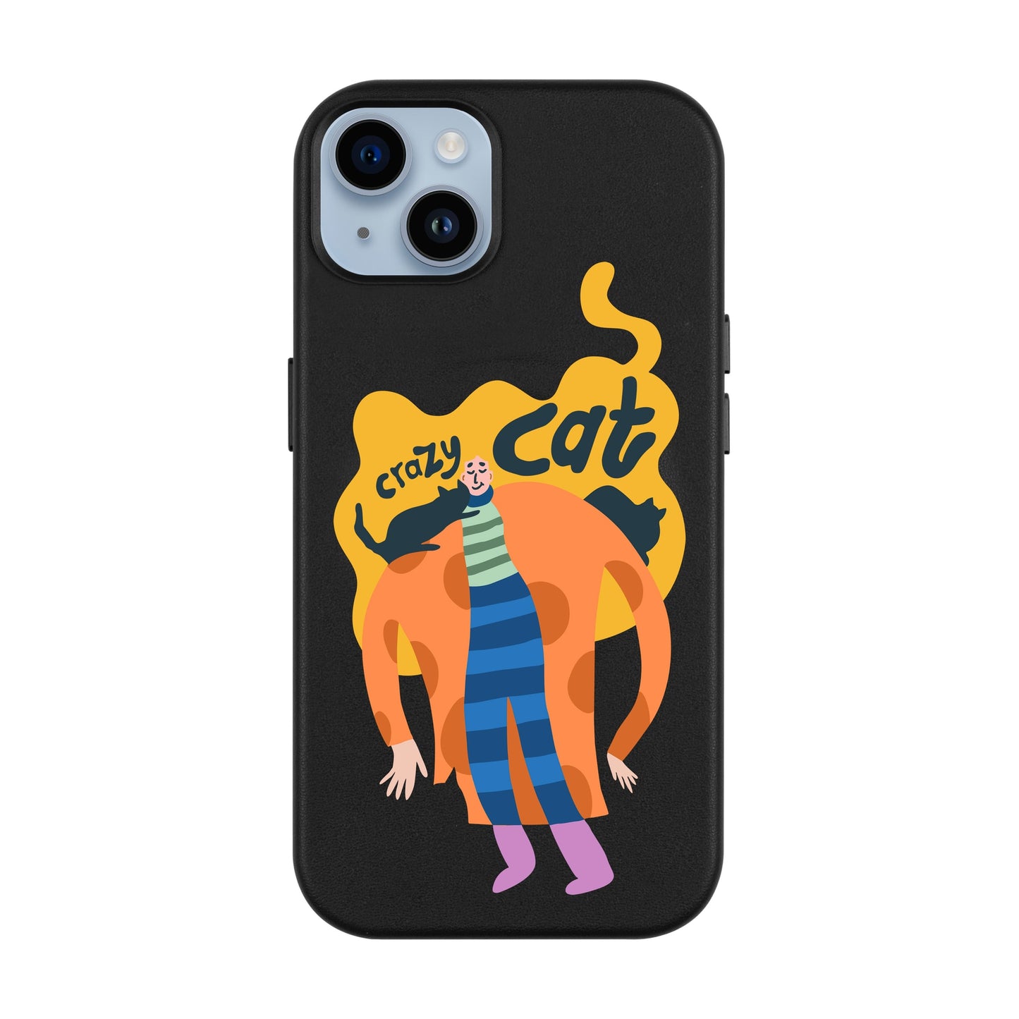 CRAZY CAT-iPhone 14 Plus Leather Kılıf MagSafe Özellikli