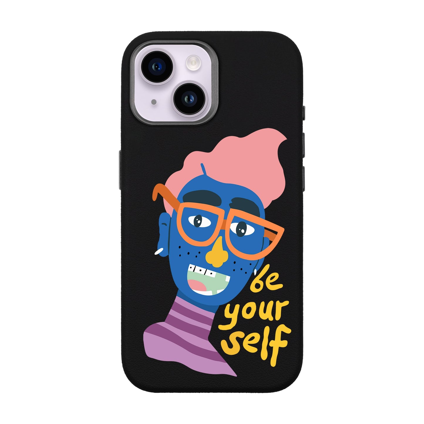 BE YOURSELF-iPhone 13 Leather Premium Kılıf MagSafe Özellikli