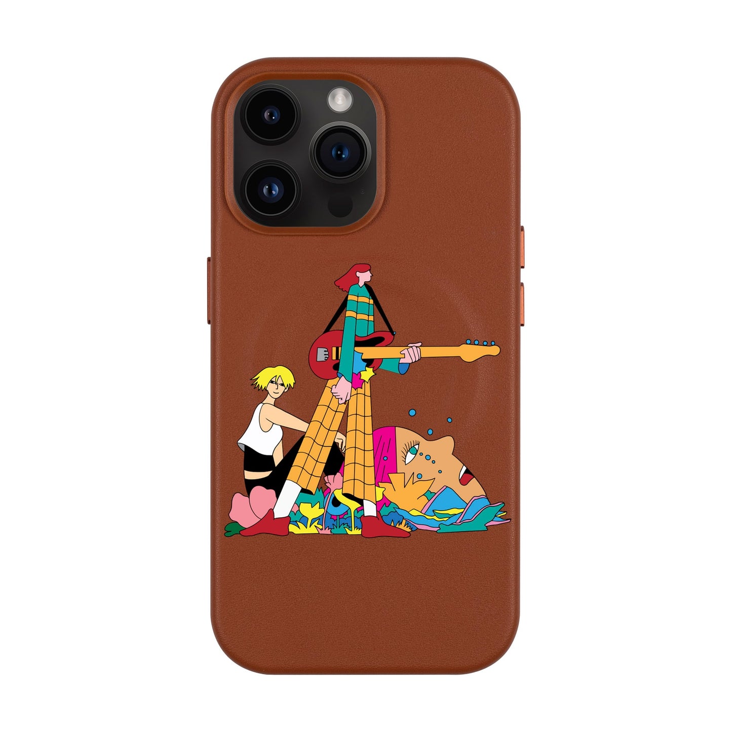 HER BAND-iPhone 14 Pro Max Leather Kılıf MagSafe Özellikli