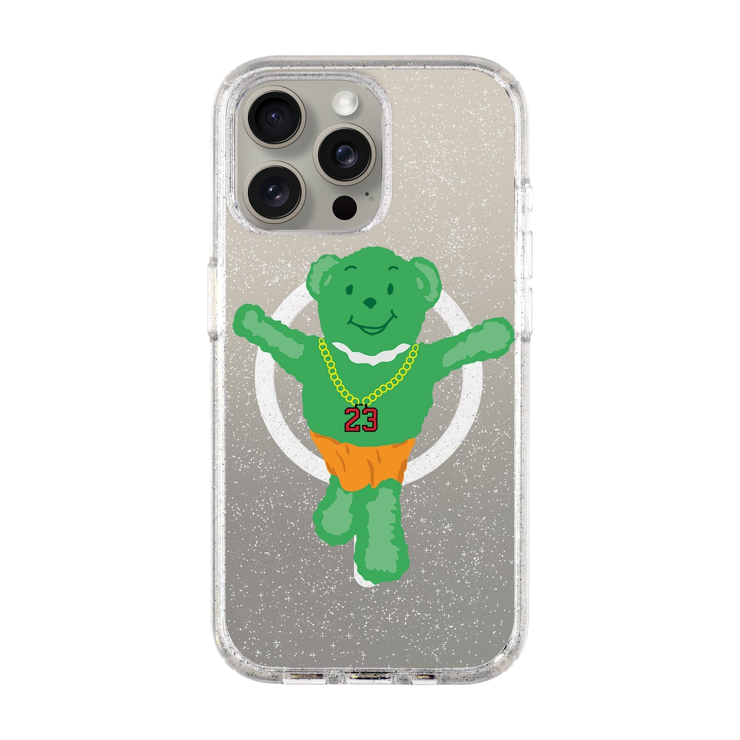 GREEN BEAR-iPhone 15 Pro Max Shiny Kılıf MagSafe Özellikli