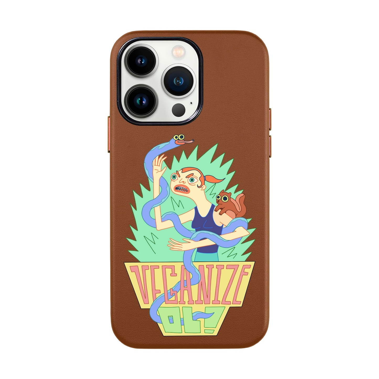 VEGANİZE-iPhone 13 Pro Max Leather Kılıf