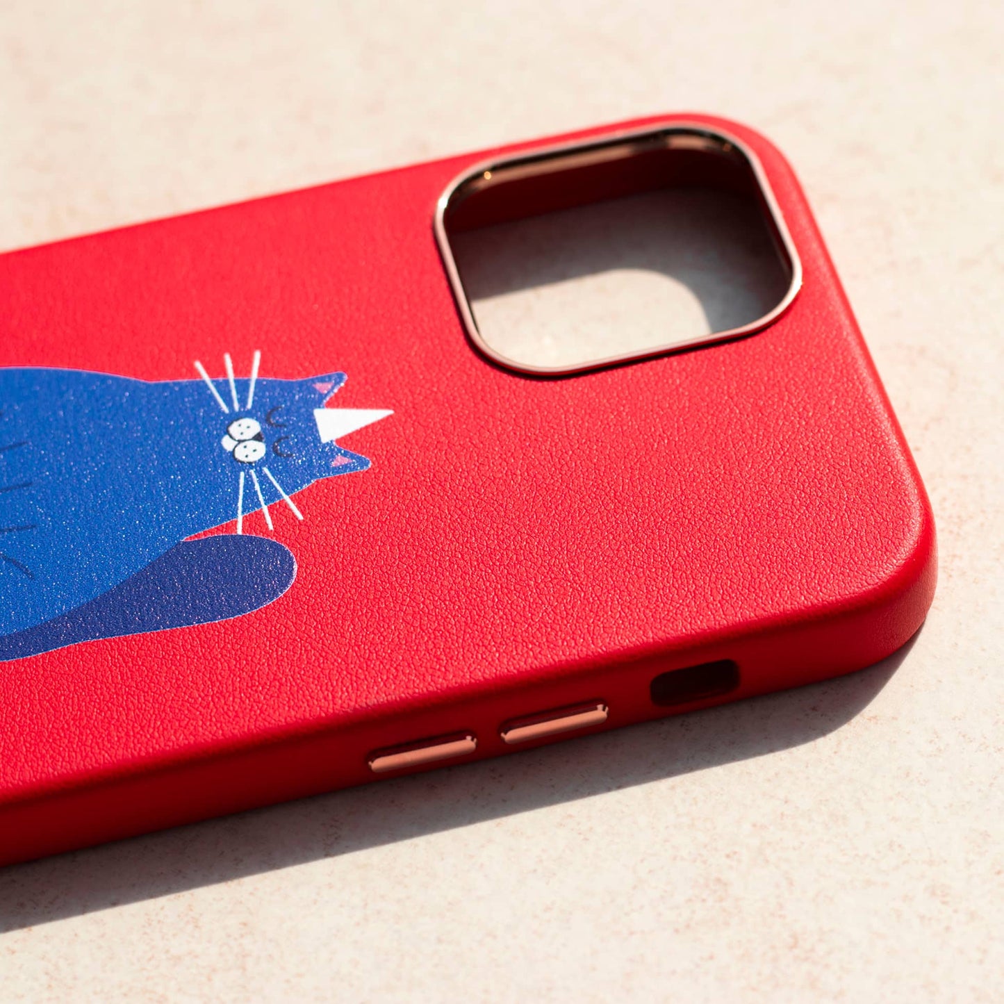NAUGHTY CAT-iPhone 12 Mini Leather Kılıf