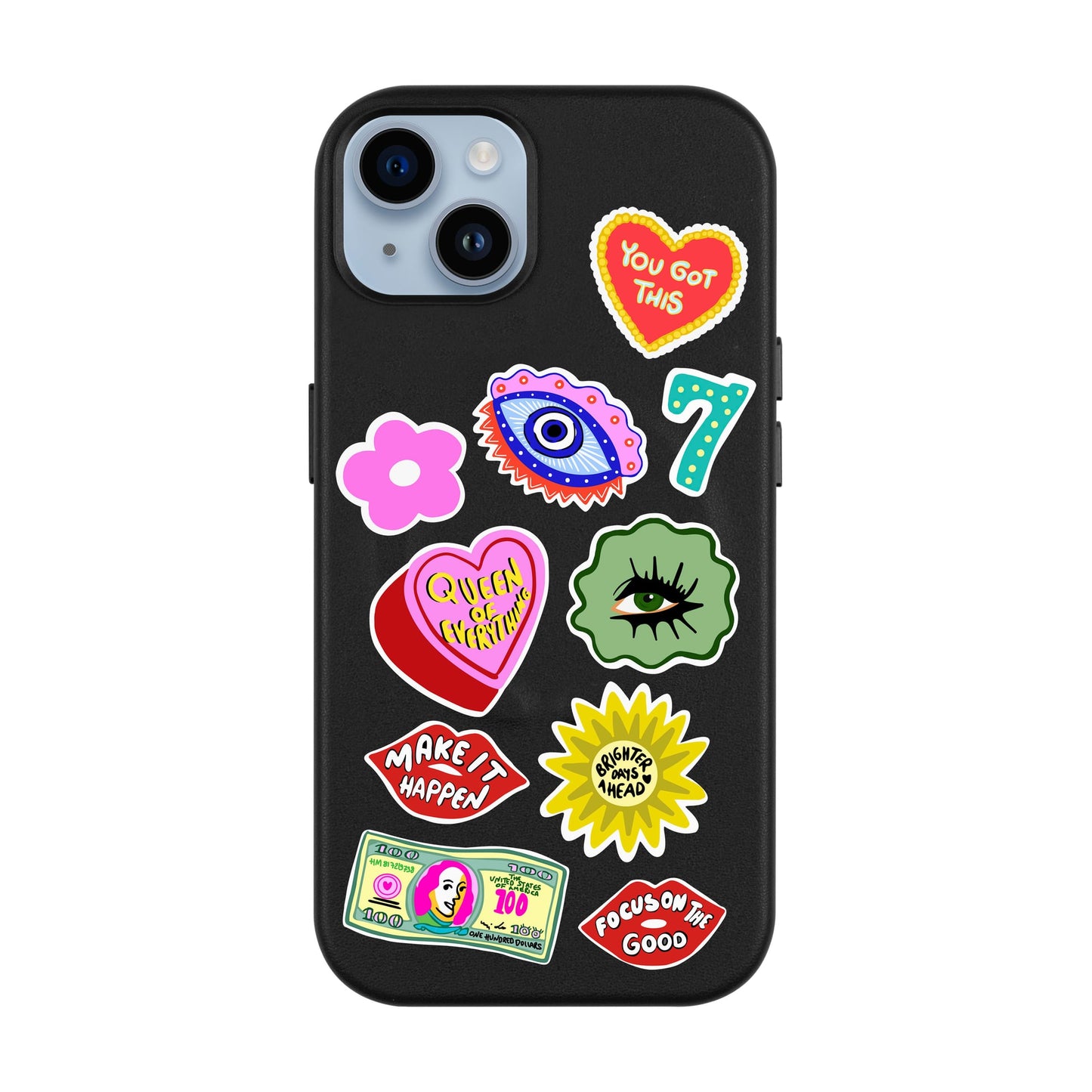 HM STICKERS-iPhone 14 Plus Leather Kılıf MagSafe Özellikli