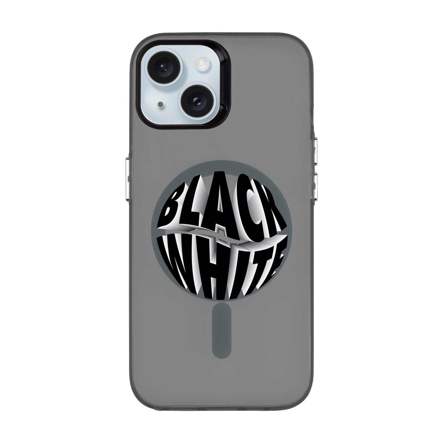 BLACK WHITE-iPhone 13 Hold Kılıf MagSafe Özellikli