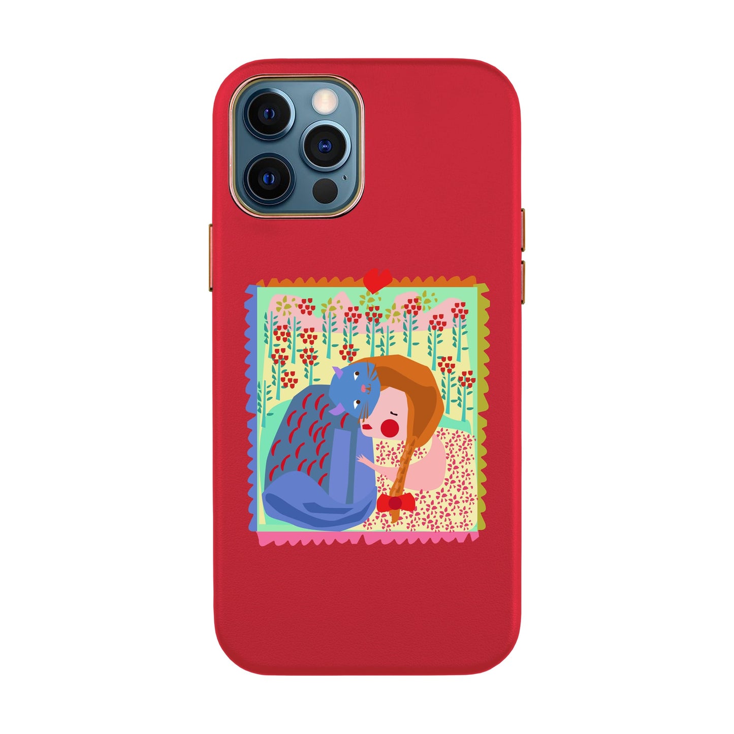 KEDİ POSTA PULU-iPhone X / Xs Leather Kılıf