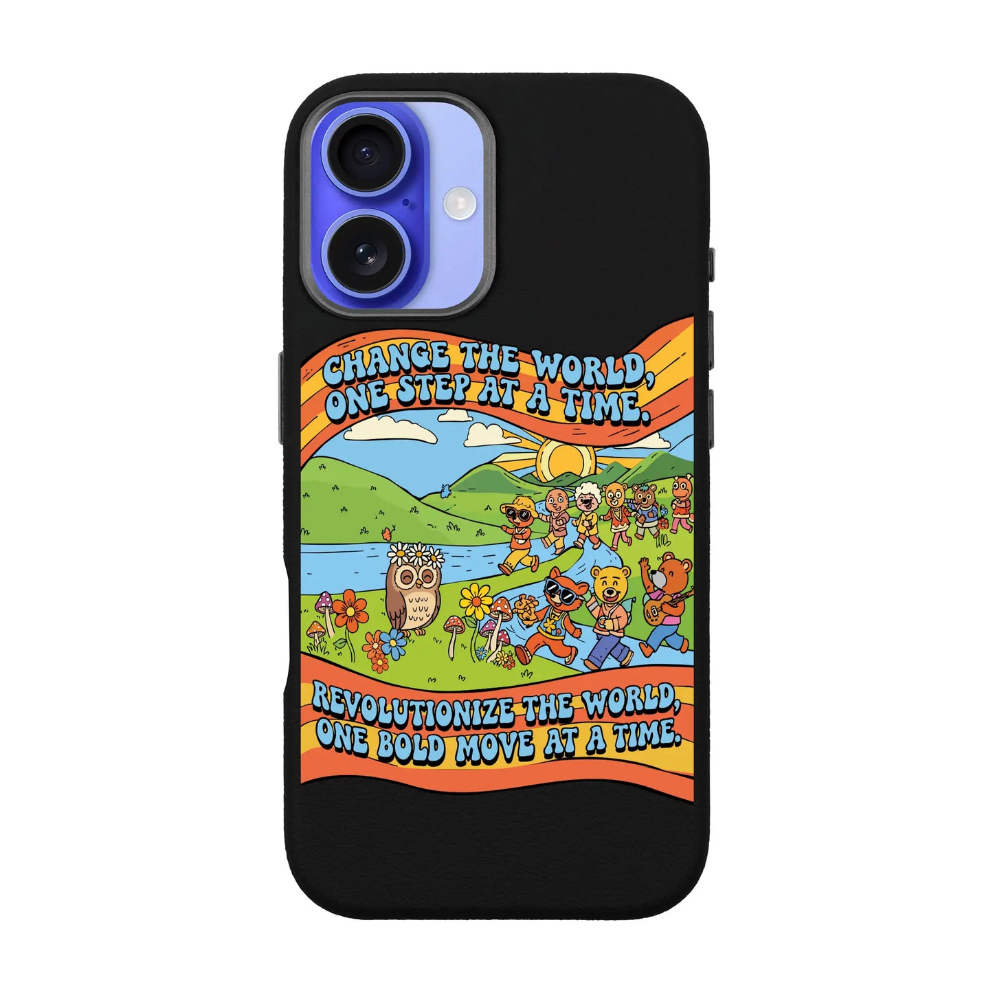CHANGE THE WORLD-iPhone 16 Leather Premium Kılıf MagSafe Özellikli