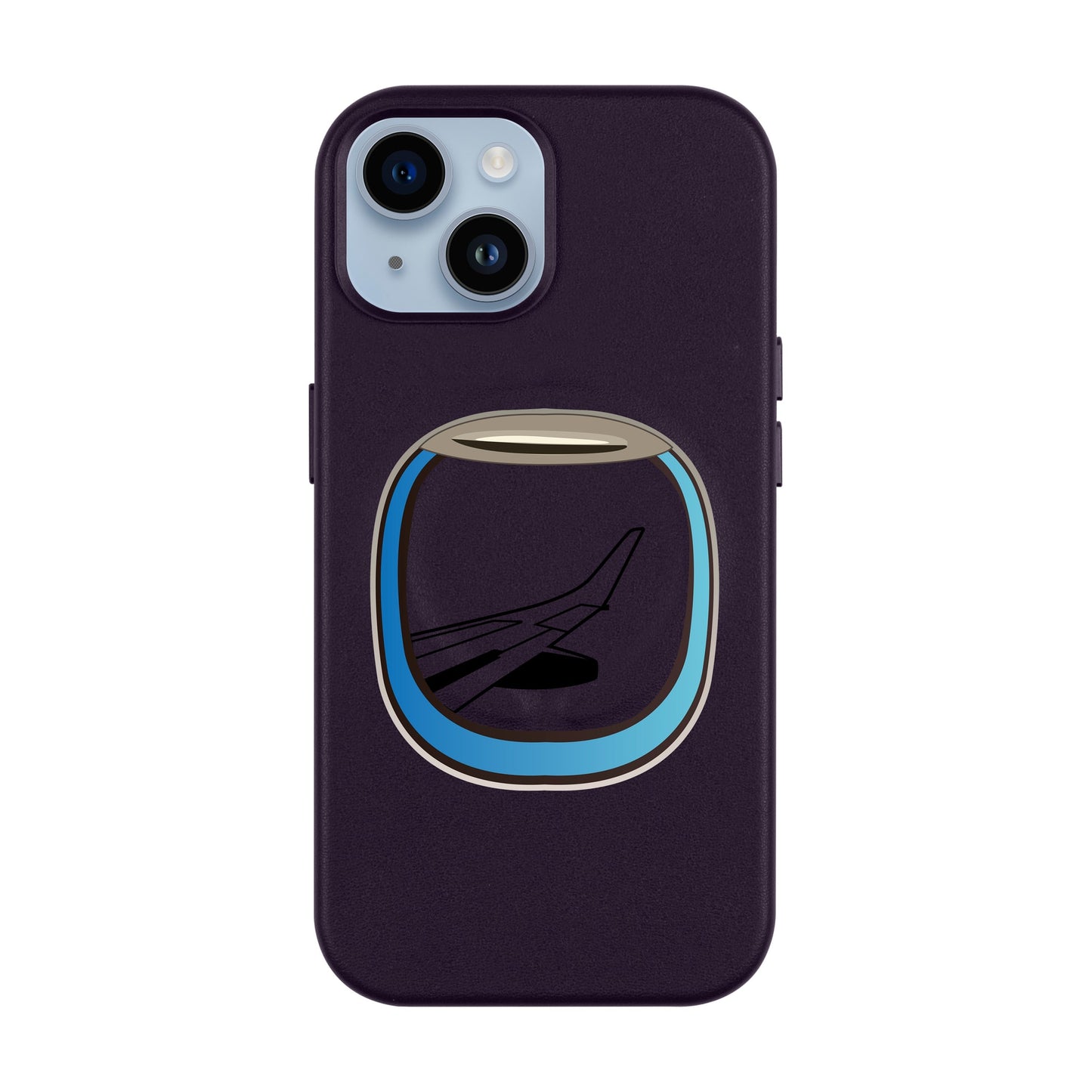 AIRCRAFT WINDOW-iPhone 11 Leather Kılıf MagSafe Özellikli