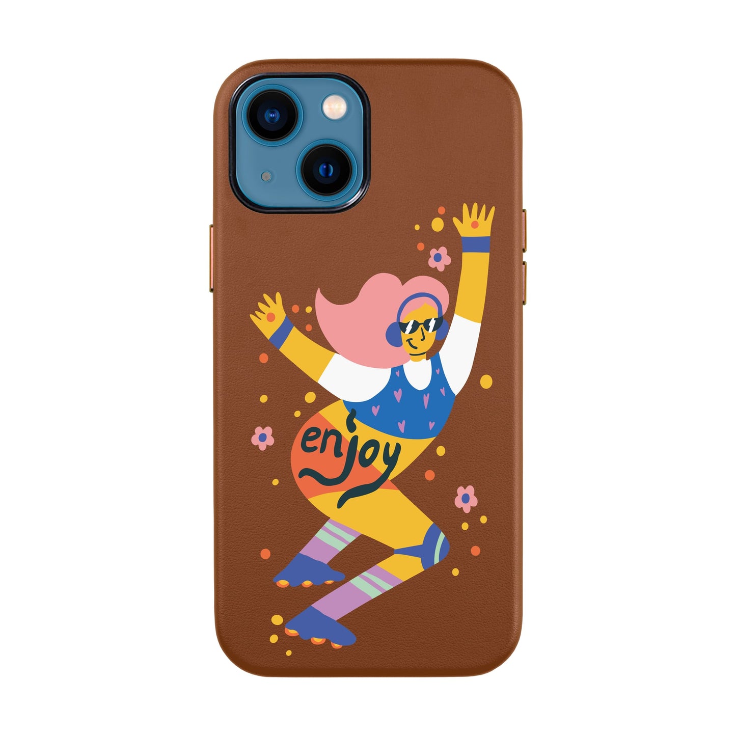 ENJOY-iPhone 14 Leather Kılıf