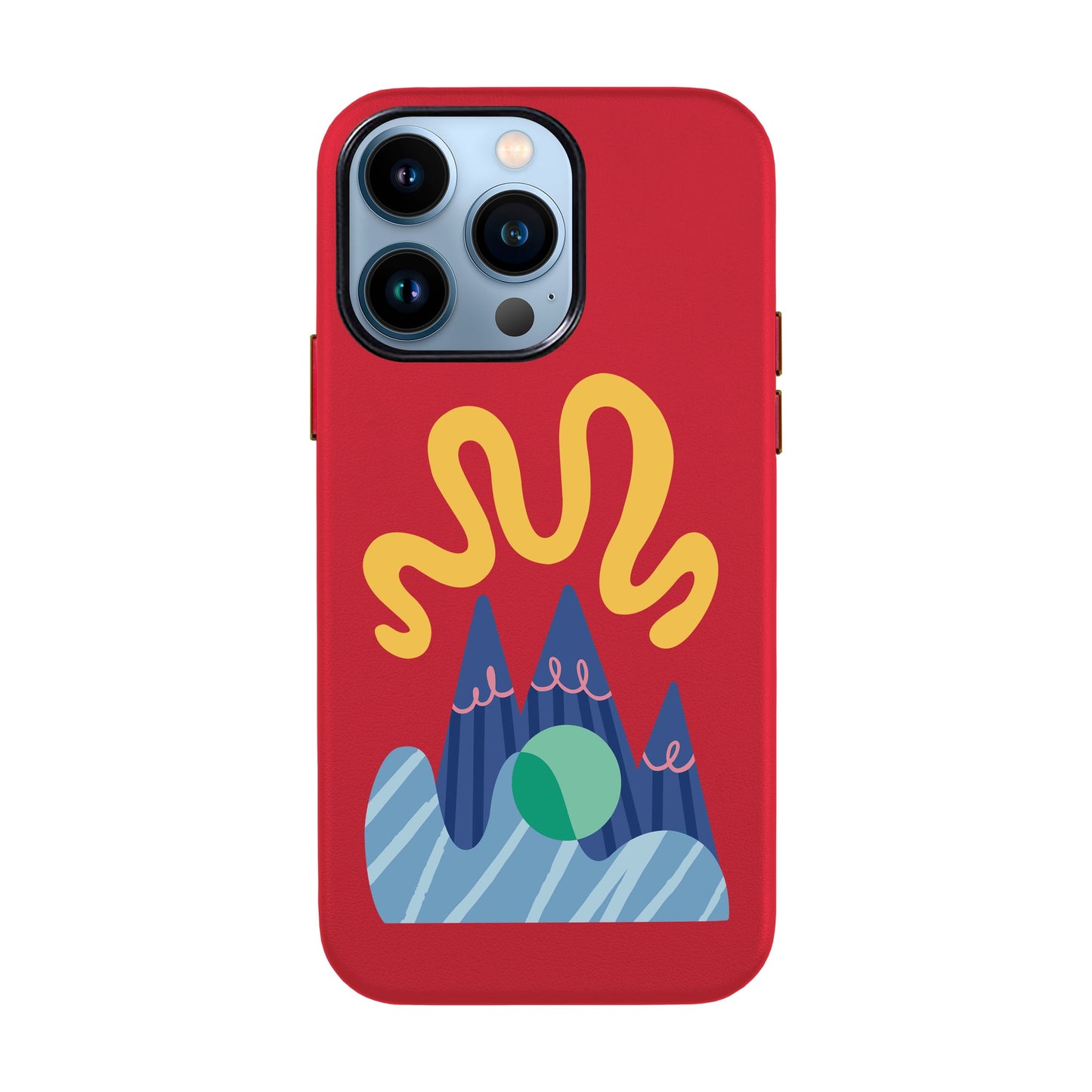 MOUNTAIN-iPhone 13 Pro Leather Kılıf