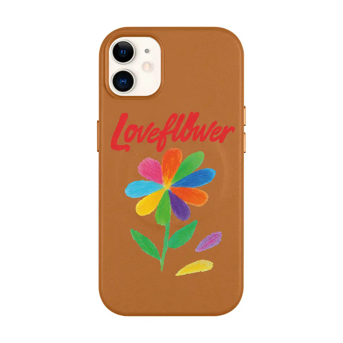 LOVE FLOWER-iPhone 11 Leather Kılıf MagSafe Özellikli