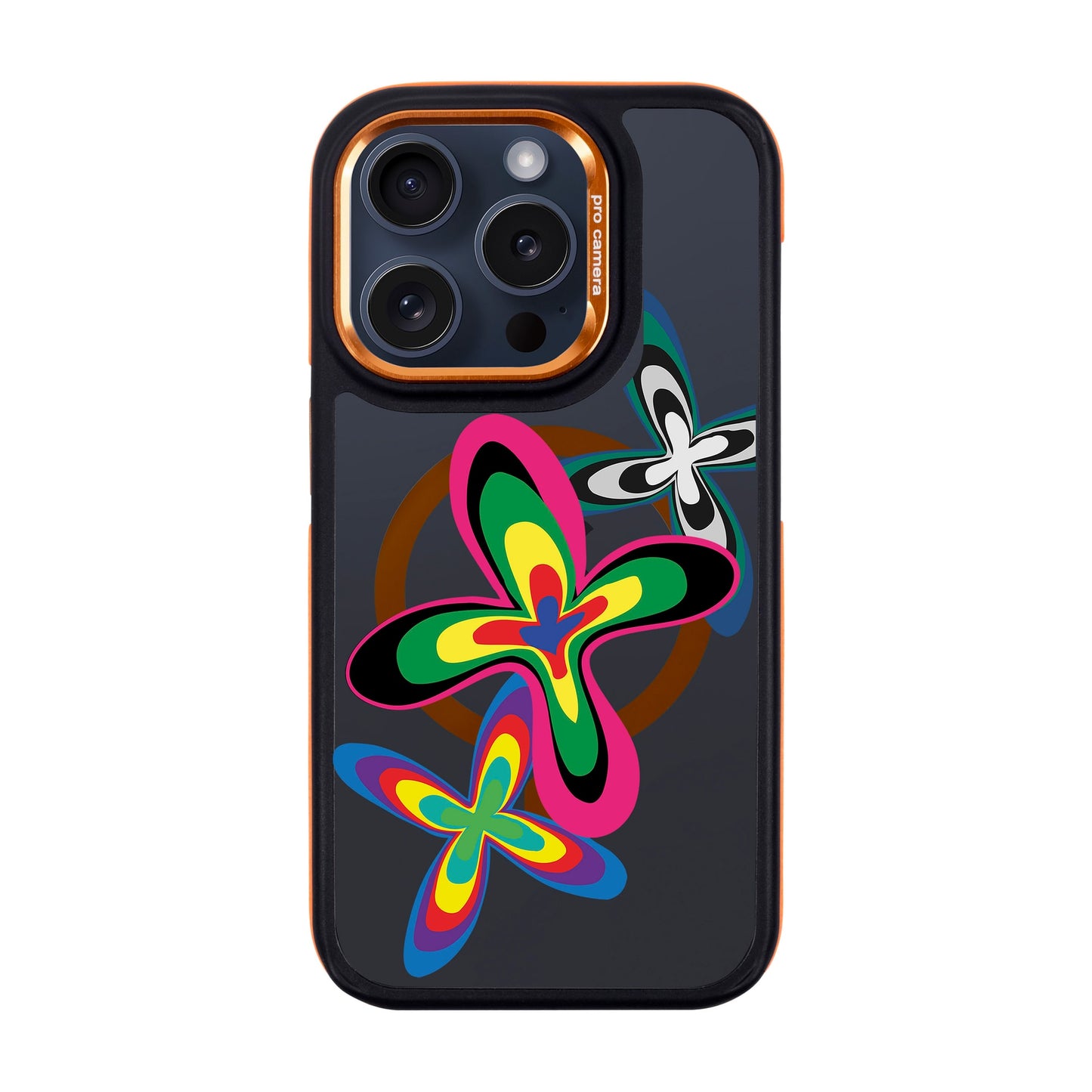 COLOR FLOWER-iPhone 15 Pro Dark Kılıf MagSafe Özellikli