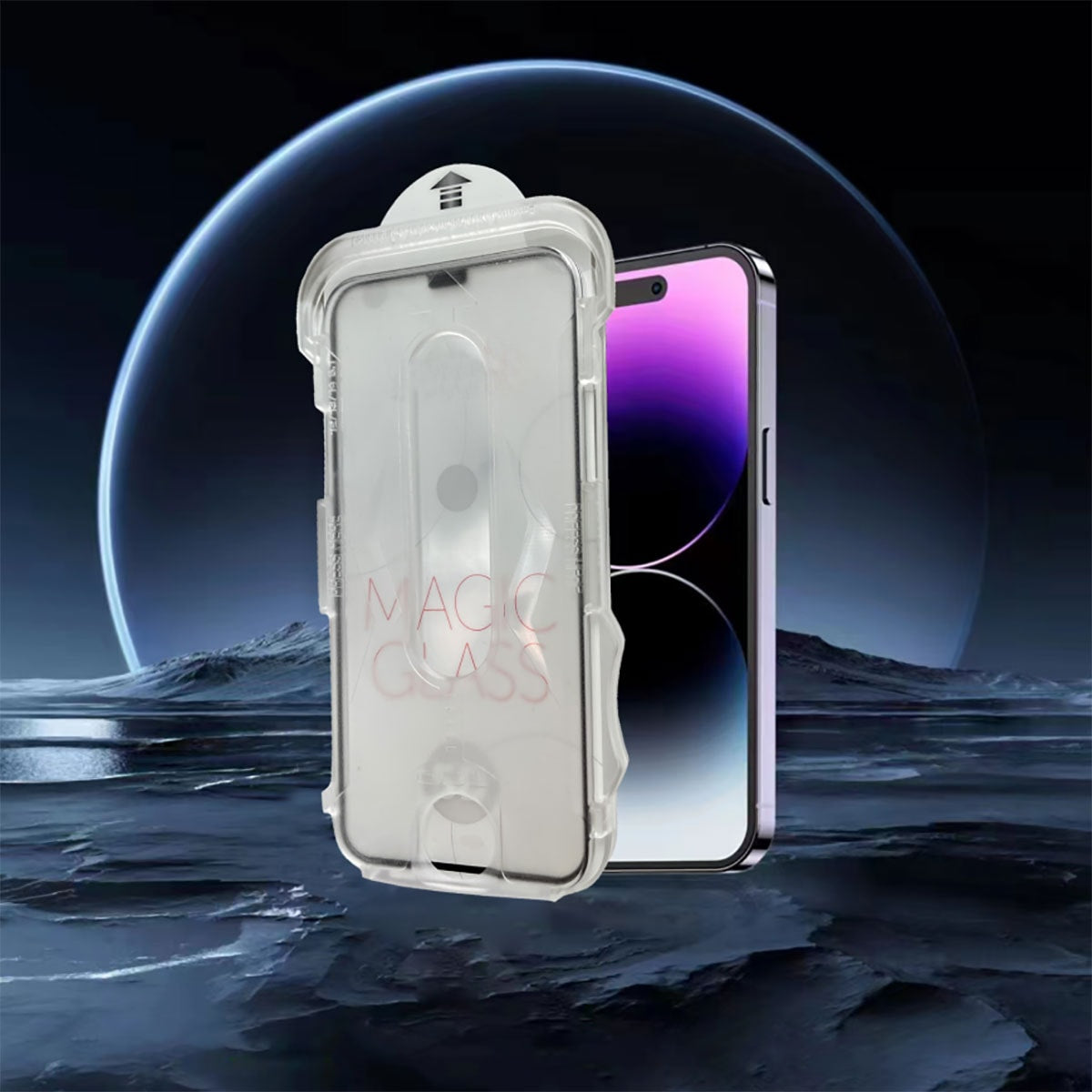 NEW-iPhone 15 Kolay Kurulum 5D Magic Cam Ekran Koruyucu