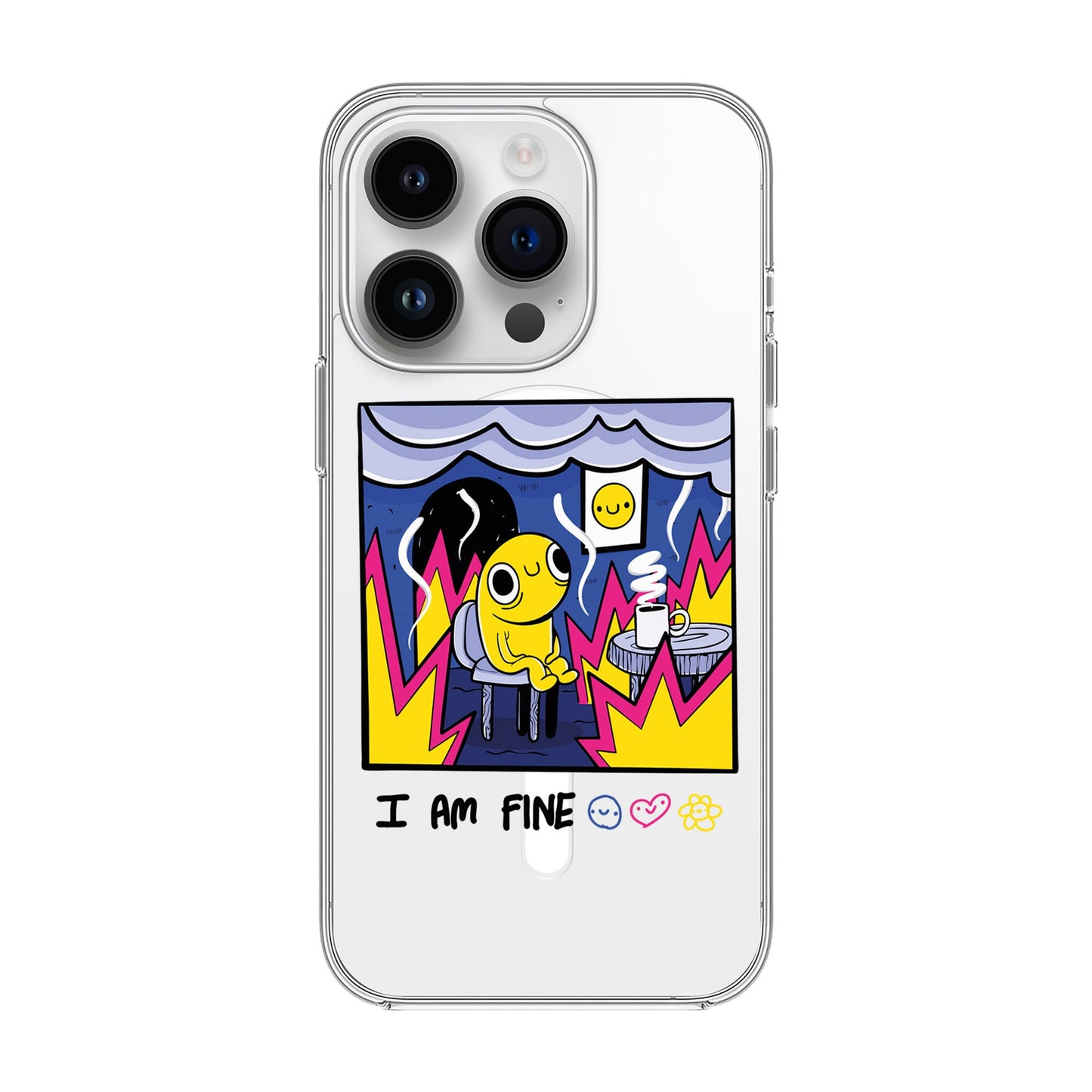I AM FINE-iPhone 14 Pro Solid Kılıf MagSafe Özellikli