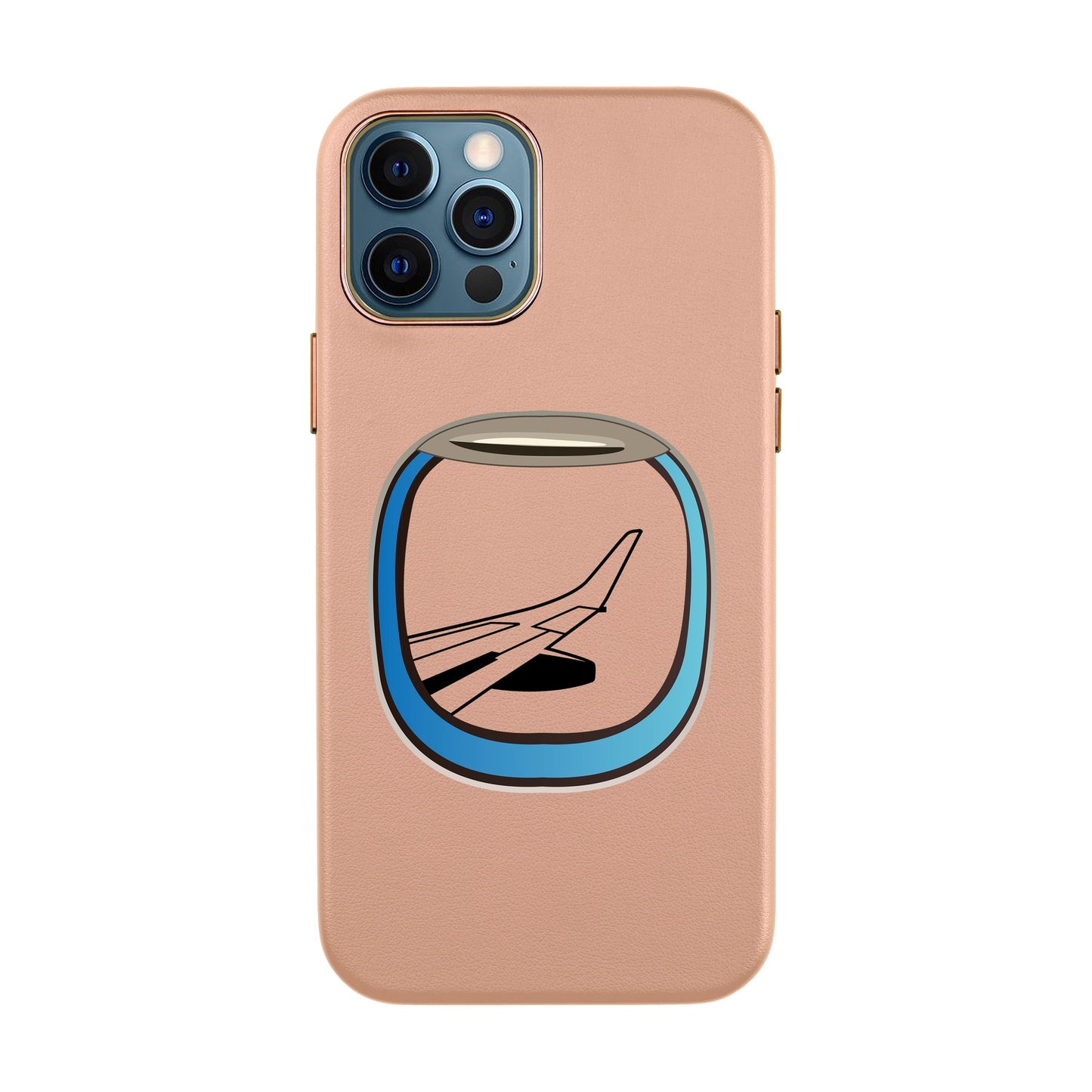 AIRCRAFT WINDOW-iPhone 12 Pro Max Leather Kılıf