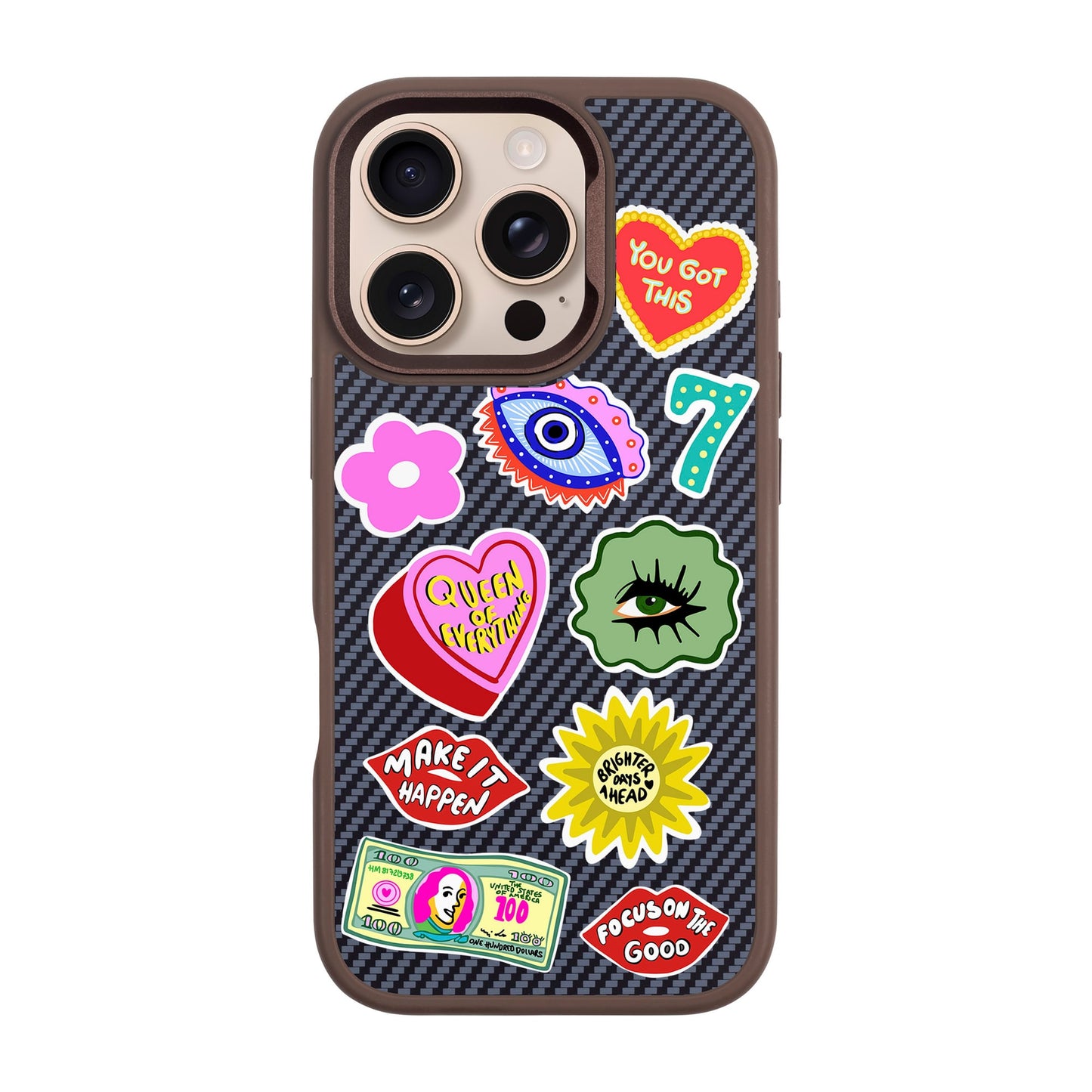 HM STICKERS-iPhone 16 Pro Plaid Kılıf MagSafe Özellikli