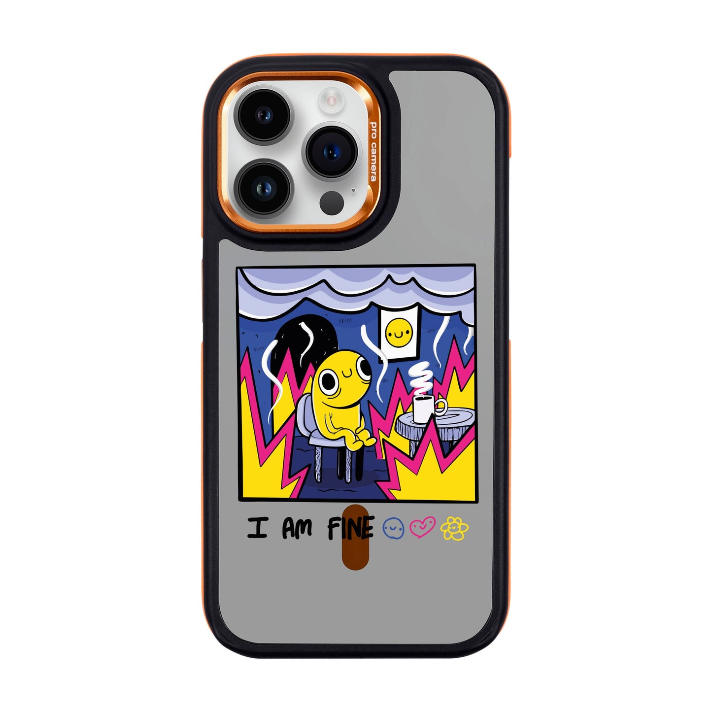 I AM FINE-iPhone 14 Pro Max Dark Kılıf MagSafe Özellikli