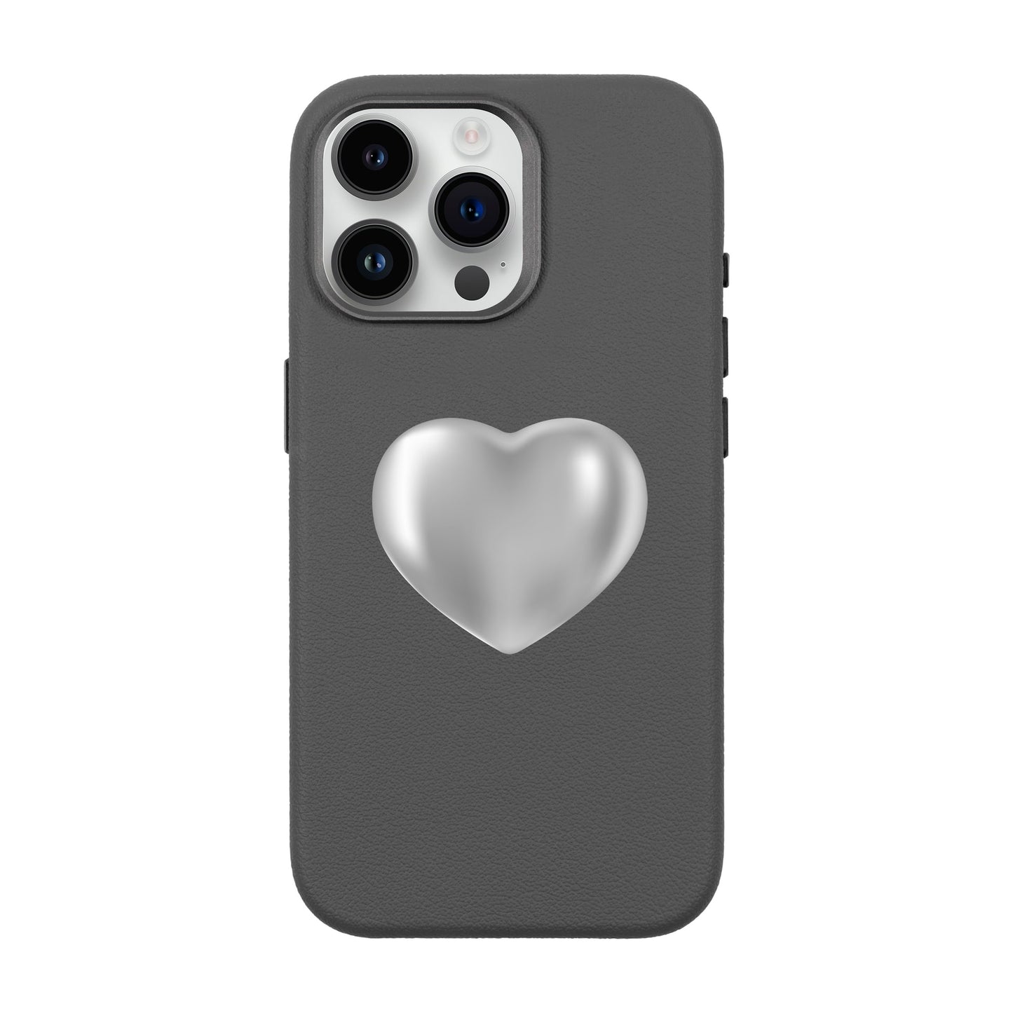 SILVER HEART-iPhone 14 Pro Max Leather Premium Kılıf MagSafe Özellikli