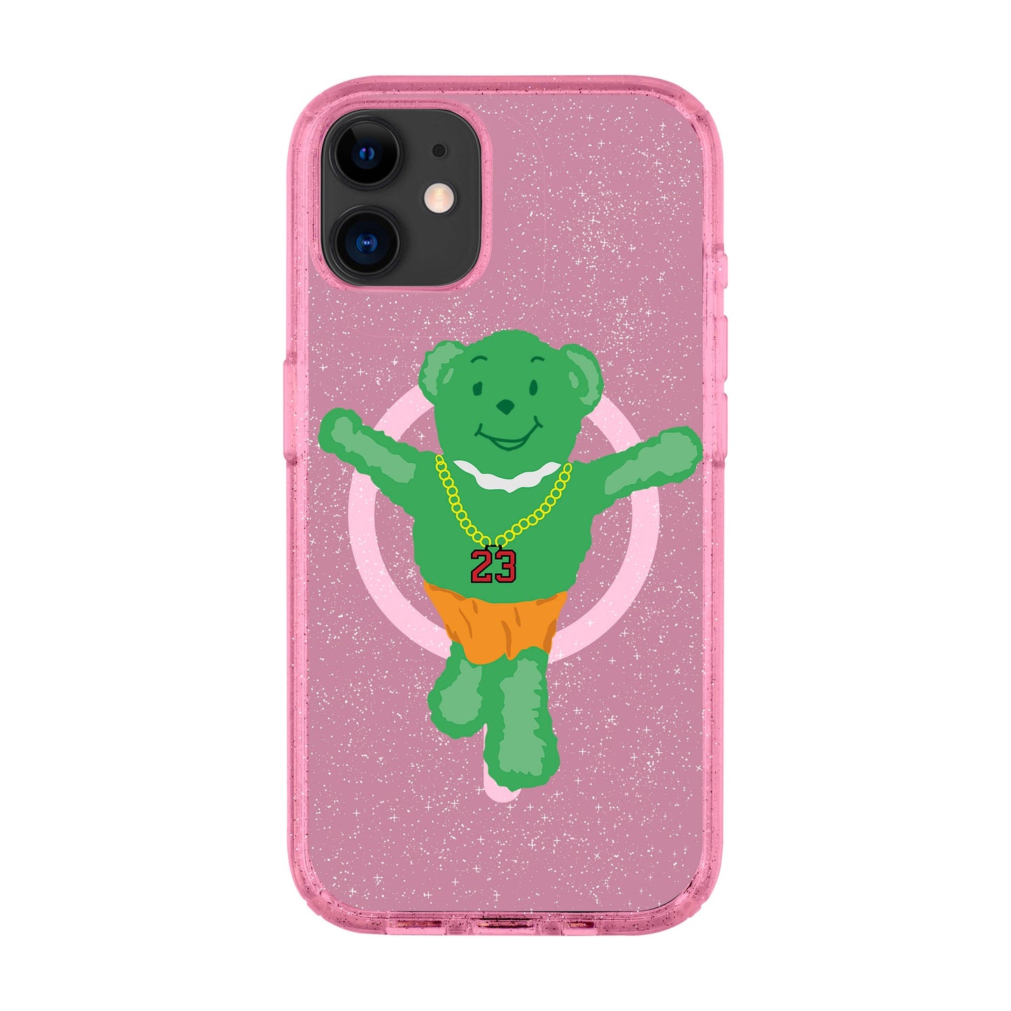 GREEN BEAR-iPhone 11 Shiny Kılıf MagSafe Özellikli