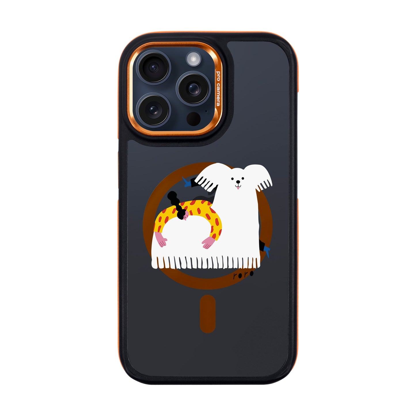 FANCY DOG-iPhone 15 Pro Max Dark Kılıf MagSafe Özellikli
