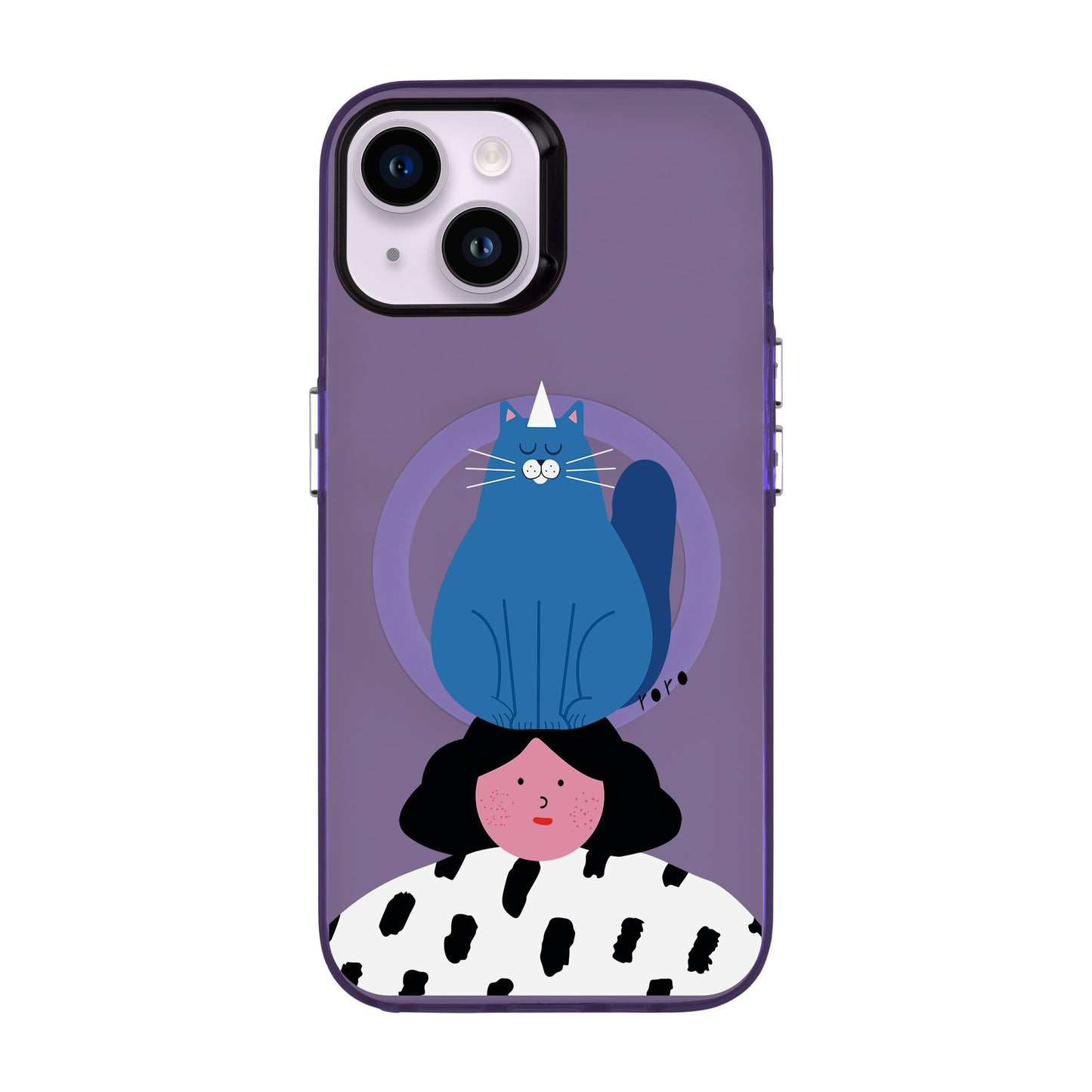 NAUGHTY CAT-iPhone 14 Hold Kılıf MagSafe Özellikli