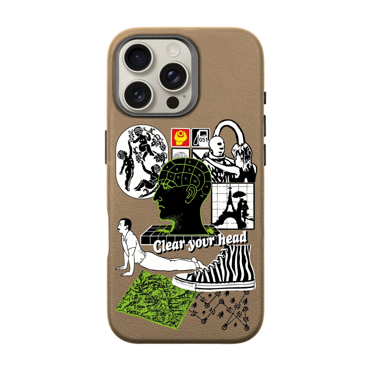 CLEAR YOUR HEAD-iPhone 16 Pro Max Leather Premium Kılıf MagSafe Özellikli