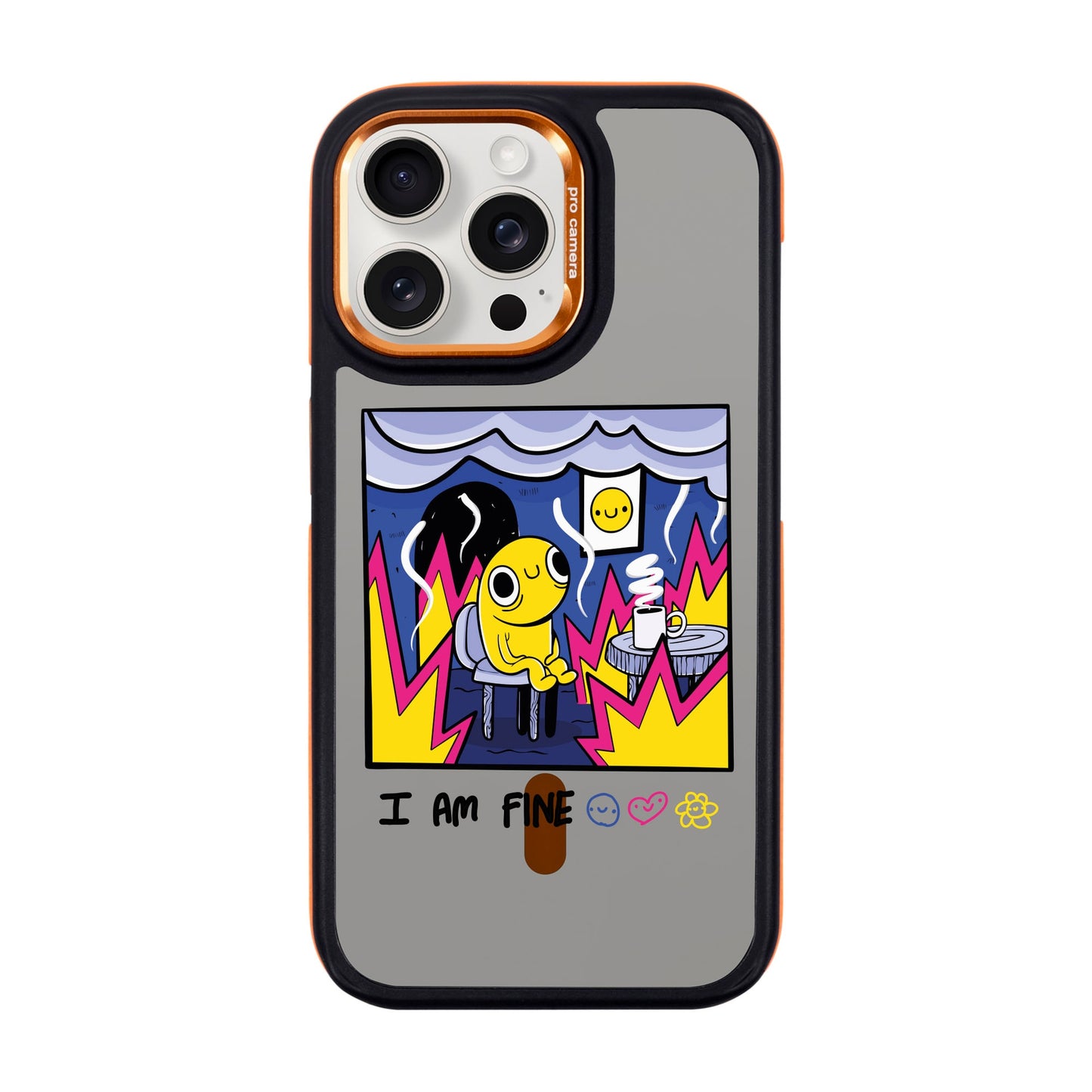 I AM FINE-iPhone 15 Pro Max Dark Kılıf MagSafe Özellikli