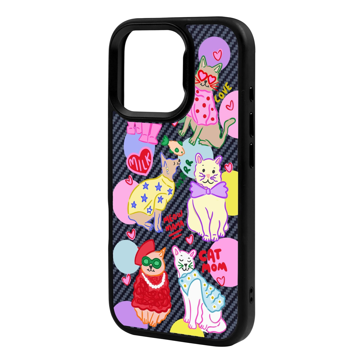 CAT MOM-iPhone 16 Pro Max Plaid Kılıf MagSafe Özellikli