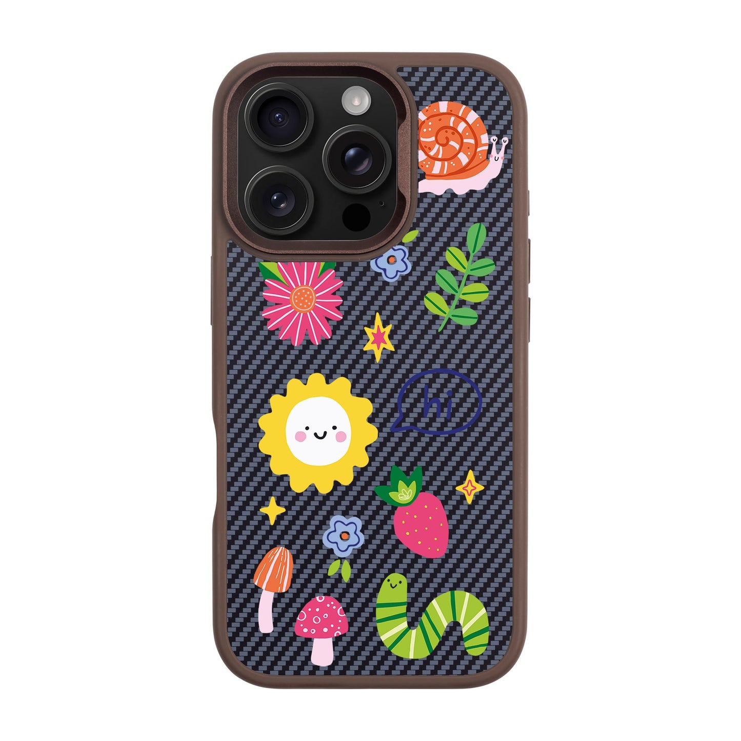 HELLO NATURE-iPhone 16 Pro Plaid Kılıf MagSafe Özellikli