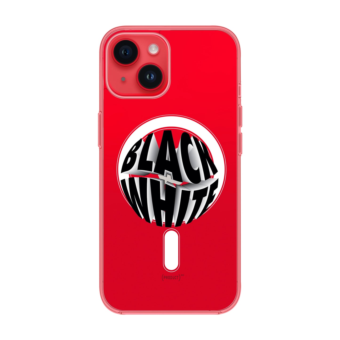 BLACK WHITE-Solid Kılıf MagSafe Özellikli - iPhone 11