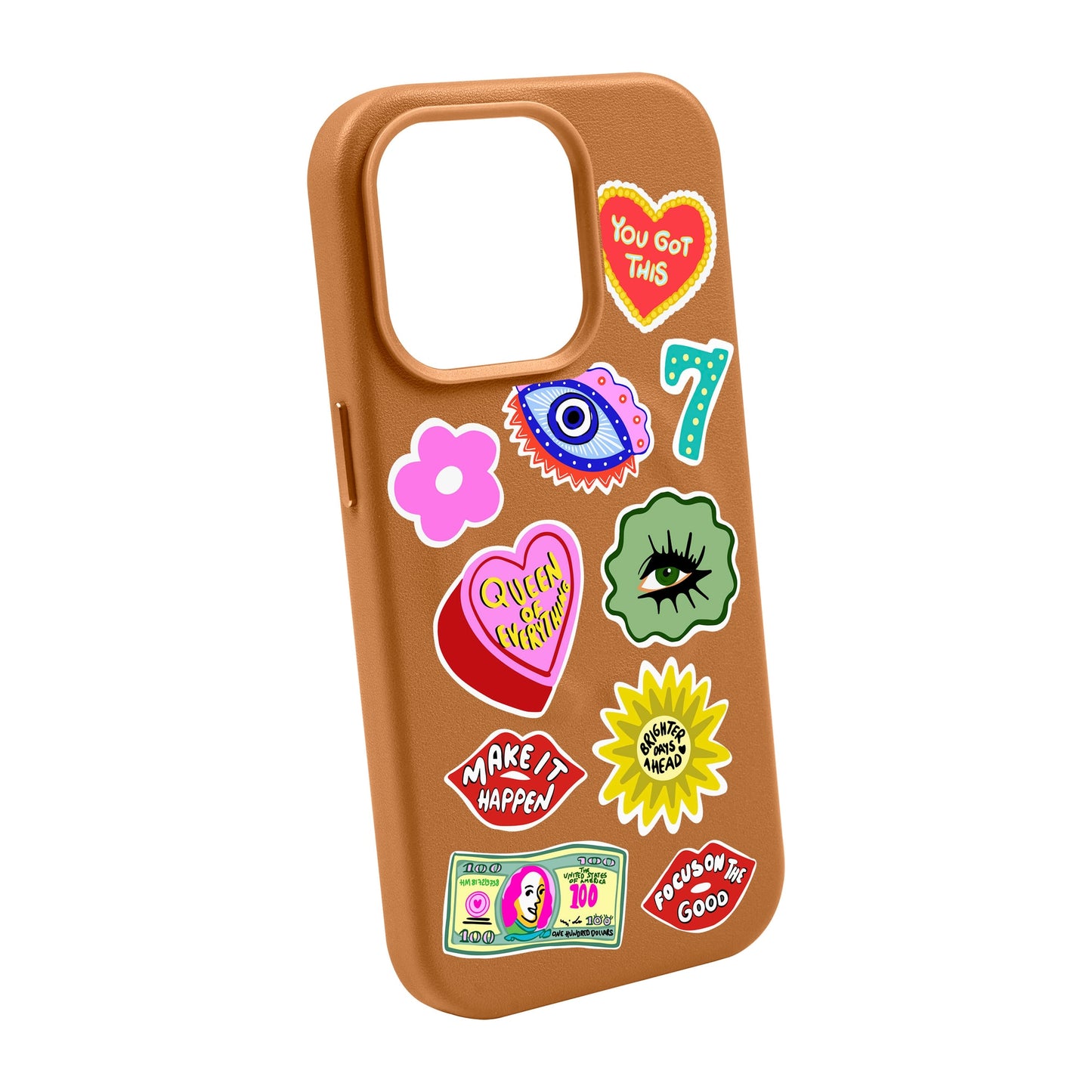 HM STICKERS-iPhone 14 Pro Max Leather Kılıf MagSafe Özellikli