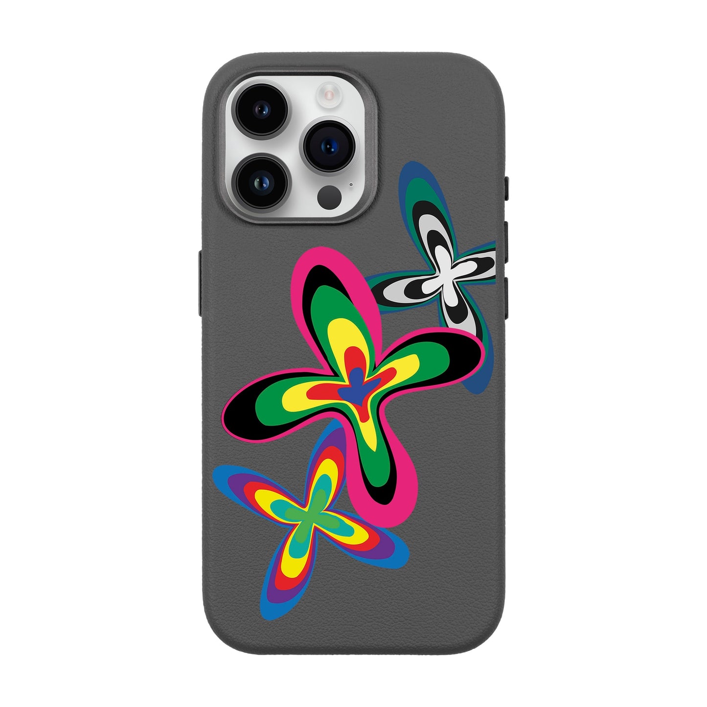 COLOR FLOWER-iPhone 14 Pro Max Leather Premium Kılıf MagSafe Özellikli