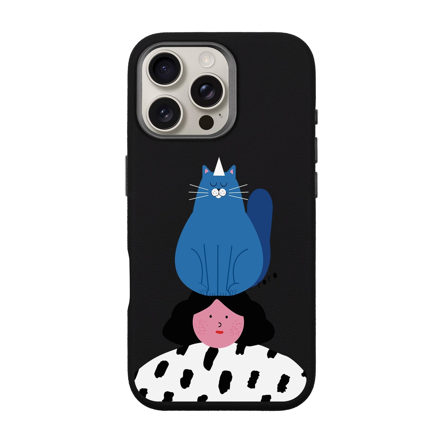 NAUGHTY CAT-iPhone 16 Pro Max Leather Premium Kılıf MagSafe Özellikli