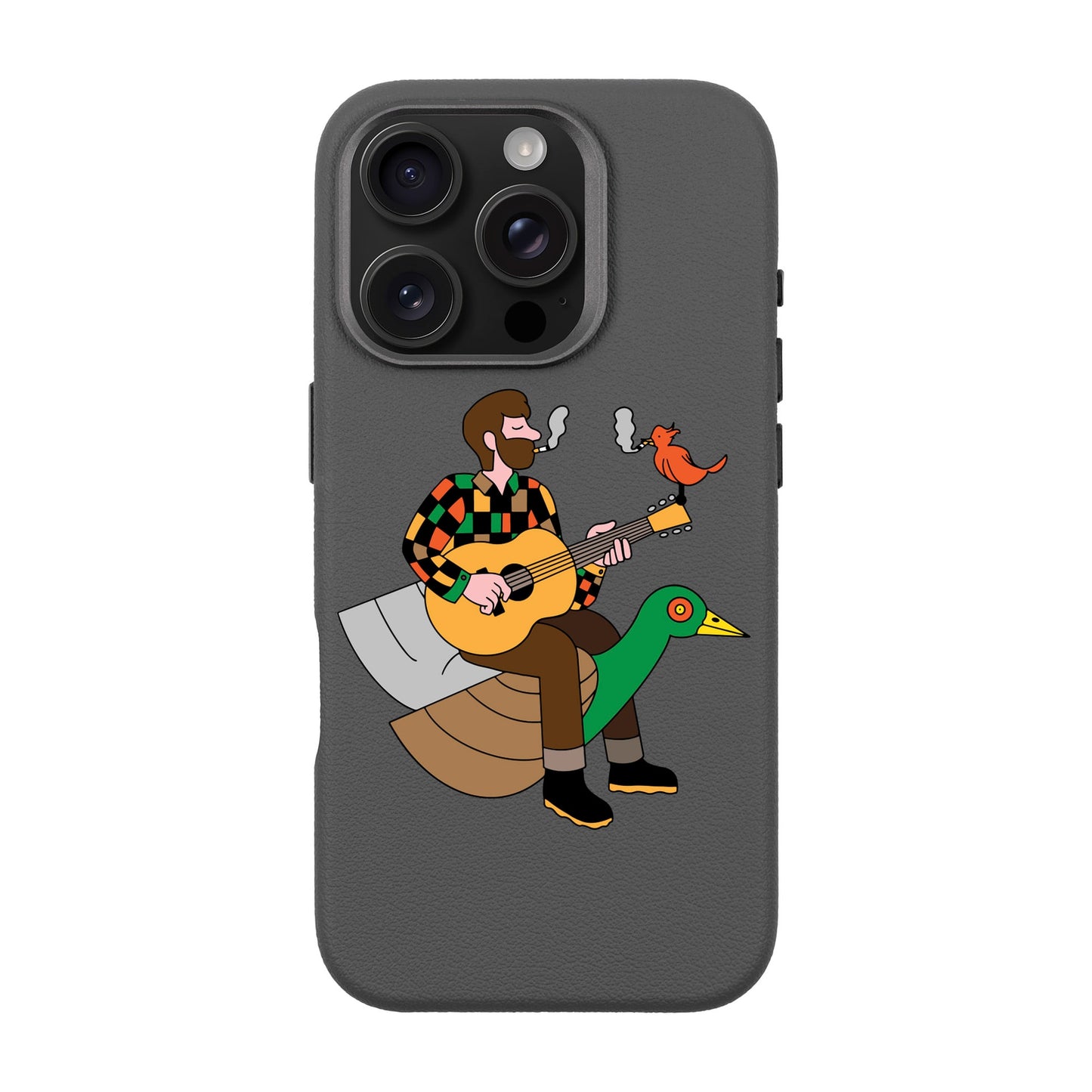 BIRDS OF A FEATHER-iPhone 16 Pro Leather Premium Kılıf MagSafe Özellikli