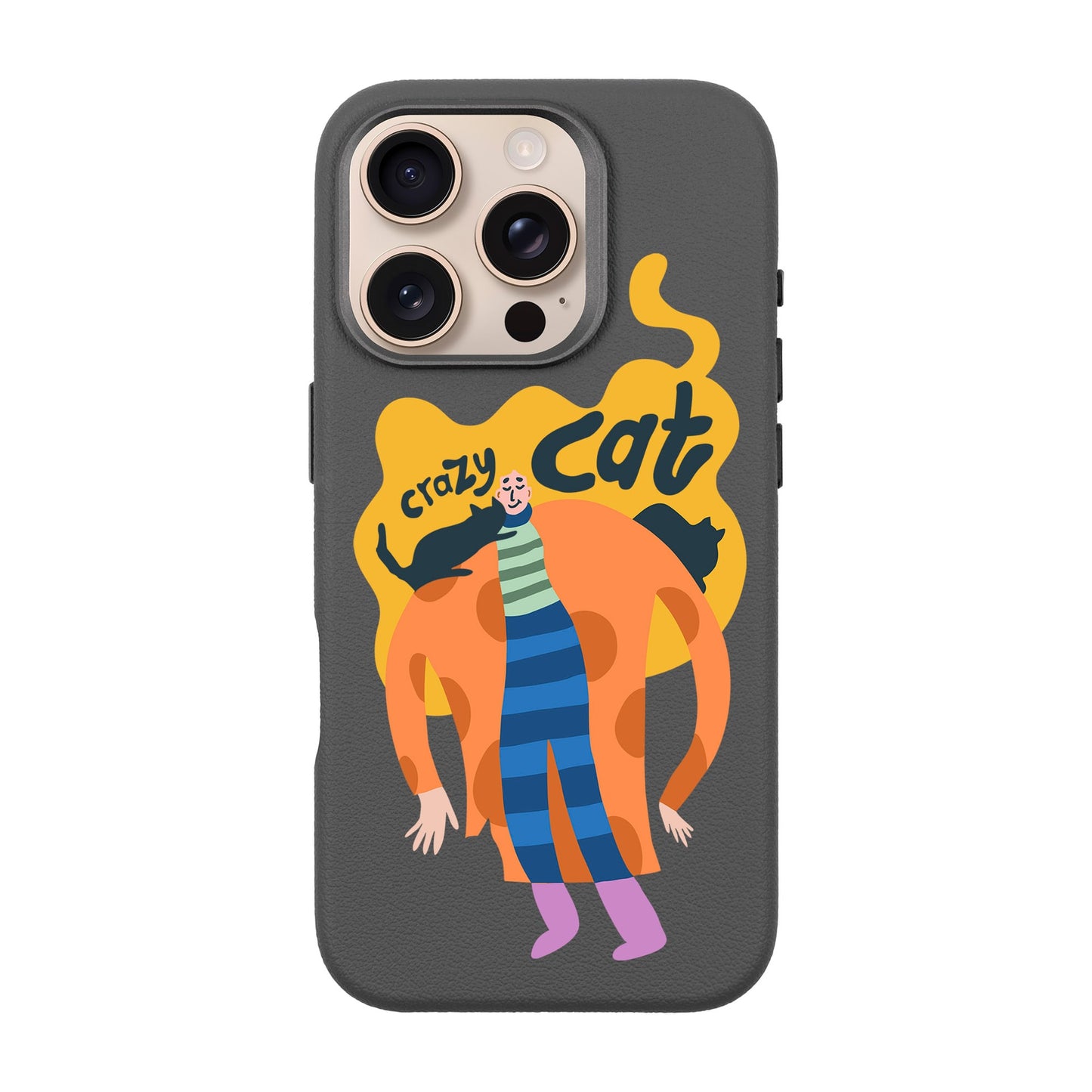 CRAZY CAT-iPhone 16 Pro Leather Premium Kılıf MagSafe Özellikli