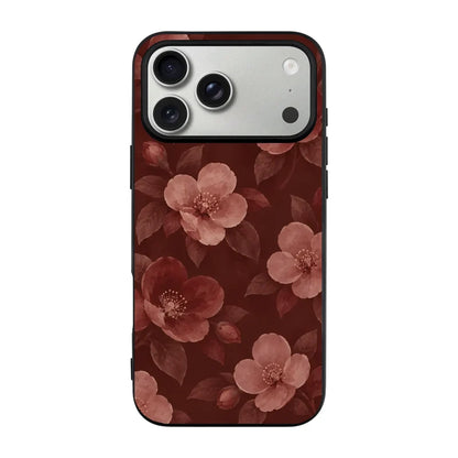 BURGUNDY BLOOM-Ultra Silikon Kılıf-iPhone 17 Pro