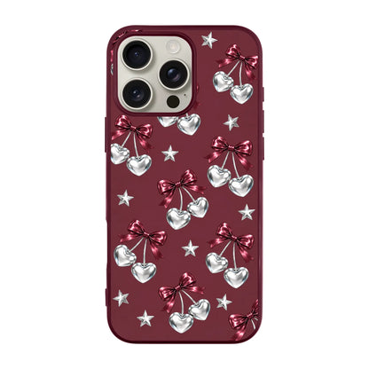 BURGUNDY CHARM-Ultra Silikon Kılıf-iPhone 13 Pro Max