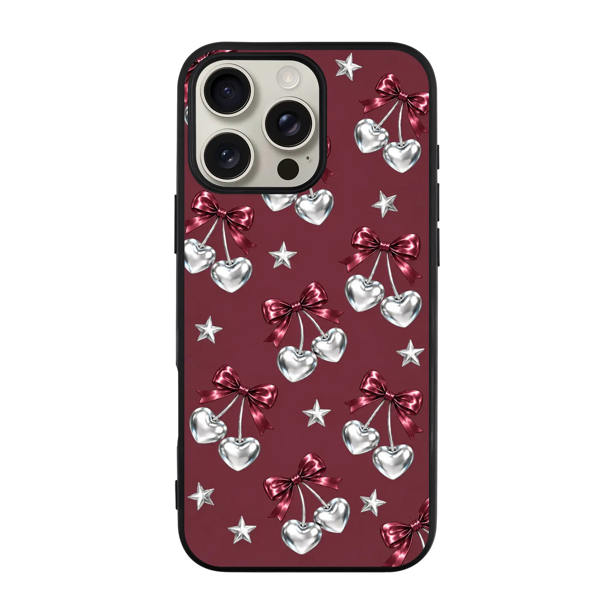 BURGUNDY CHARM-Ultra Silikon Kılıf-iPhone 13 Pro Max
