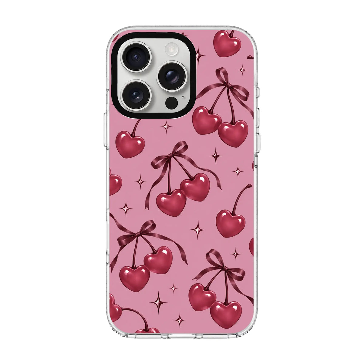 CHERRY ROMANCE-Clear Kılıf MagSafe Özellikli - iPhone 13 Pro
