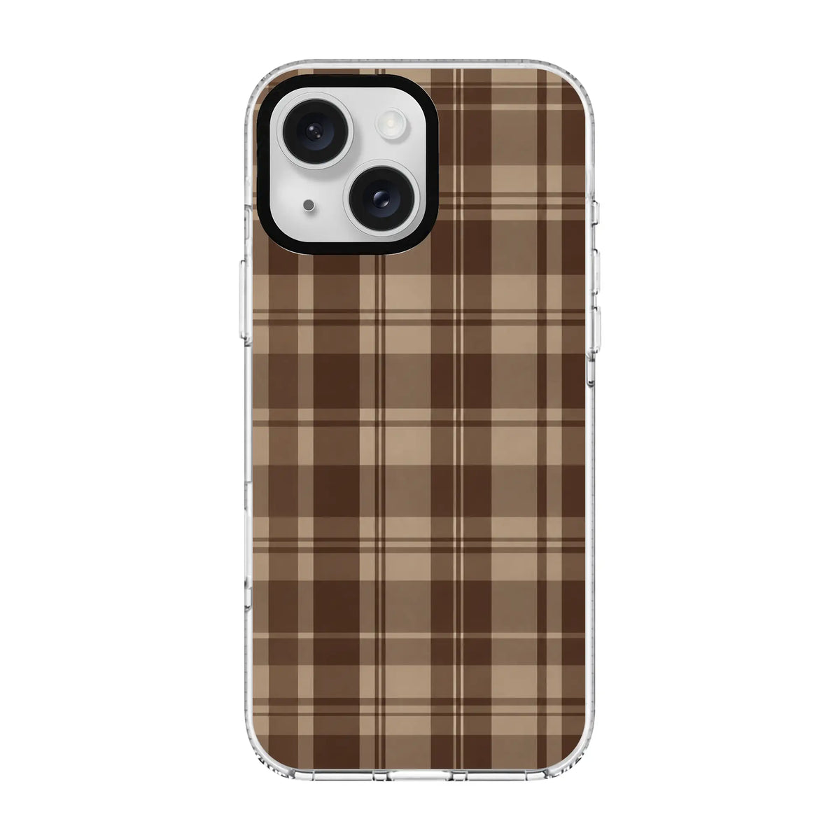 COCOA PLAID-Clear Kılıf MagSafe Özellikli - iPhone 15 Plus