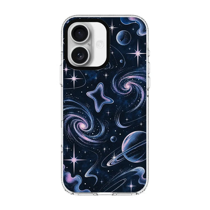 COSMIC REVERIE-Clear Kılıf MagSafe Özellikli - iPhone 16