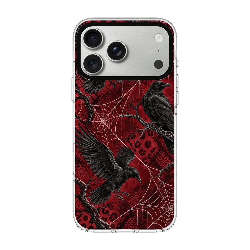 CRIMSON RAVENS-Clear Kılıf MagSafe Özellikli - iPhone 17 Pro Max