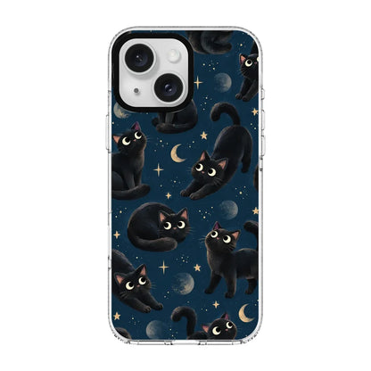 MIDNIGHT PAWS-Clear Kılıf MagSafe Özellikli - iPhone 14 Plus