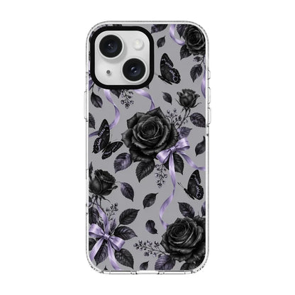 MIDNIGHT ROSE-Clear Kılıf MagSafe Özellikli - iPhone 12
