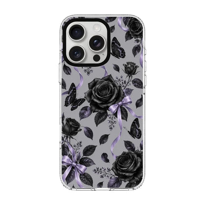 MIDNIGHT ROSE-Clear Kılıf MagSafe Özellikli - iPhone 13 Pro