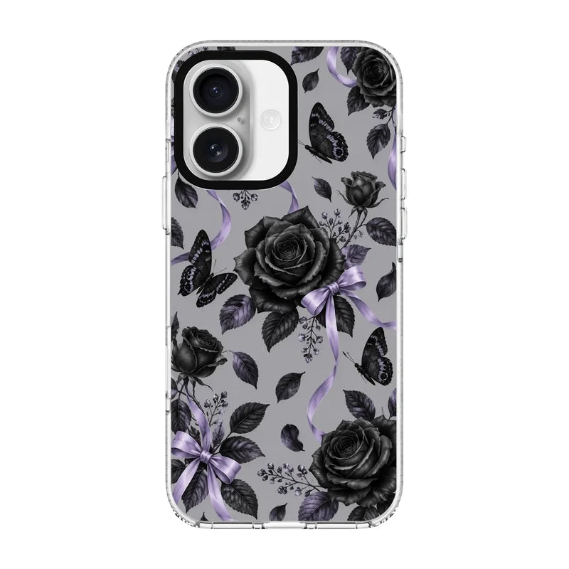 MIDNIGHT ROSE-Clear Kılıf MagSafe Özellikli - iPhone 16 Plus